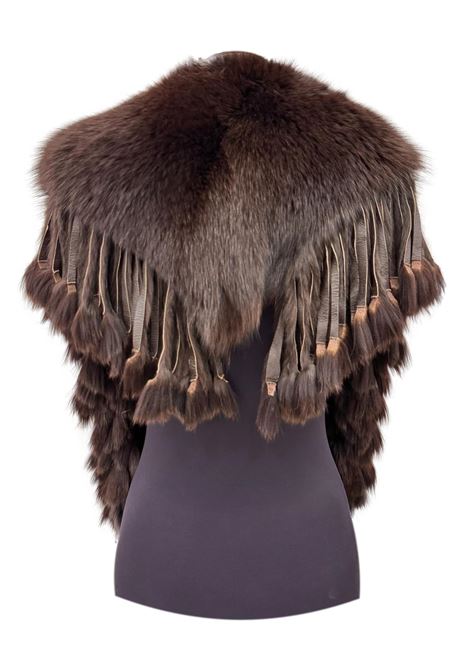 Stola di volpe con frange PARIDE D'ANTUONO | Scialle | PB.120101380